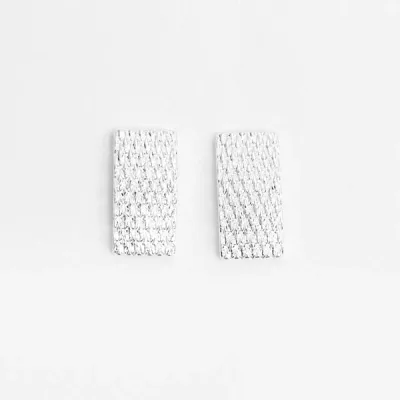 SHAREYDVA シャレドワ ネイルパーツ メッシュモロッコ レクタングル シルバー 8P 【ネイル ネイルパーツ メッシュモロッコ】