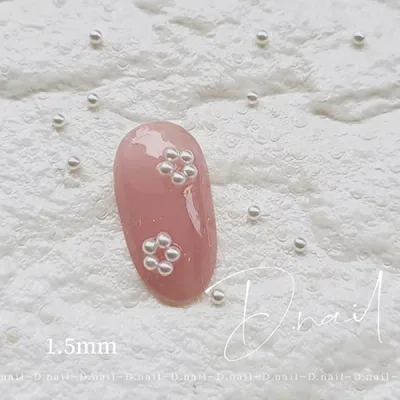 D.nail ディネイル ビジューパール ホワイト 1.5mm【ネイル ネイルパーツ ビジュー パール エレガントネイル】