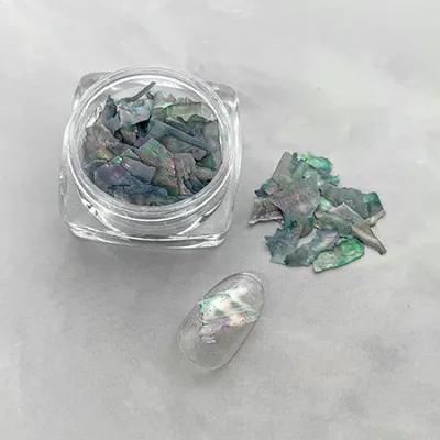 SHAREYDVA シャレドワ シェルシート アクア 約2g【ネイルアート シェルアート サマーネイル オーロラ シェルパーツ】