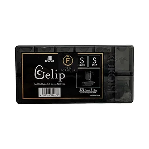 KOKOIST Gelip ココイスト ジェリップ スクエアショート セット 275P (#00〜#9 各25P)【KOKOIST Gelip ネイルチップ ジェル セルフネイル】