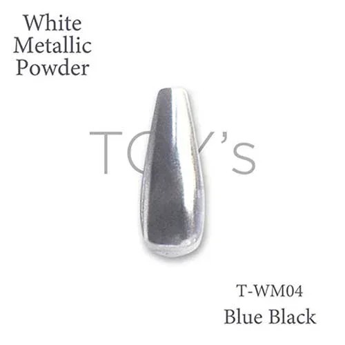 TOY's × INITY トイズバイアイニティ ホワイトメタリックパウダー T-WM04 ブルーブラック 0.3g【ブルーブラック ミラーパウダー ミラーネイル 大人気 ホワイトメタリック】