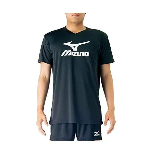 ミズノ(MIZUNO) バレーボールウエア プラクティスシャツ 140サイズ ユニセックス Jr. V2MA7087 90 ブラック×ホワイト