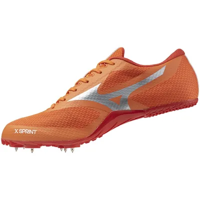 ミズノ(MIZUNO) 陸上 エックススプリント(エントリーモデル/土トラック兼用) 2E オレンジ/シルバー(11) U1GA2424