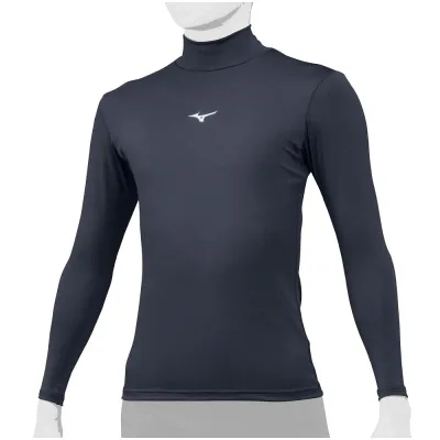 ミズノ(MIZUNO) 野球 アンダーシャツ バイオギア ハイネック・長袖 ジュニア ネイビー 12JA1C5014