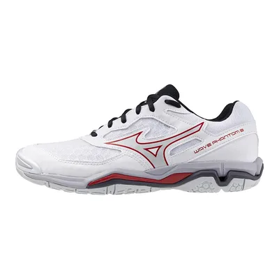 Mizuno Handball Shoes Wave Phantom 3 Wide 2E Lightweight White x Red x Black X1GA226096