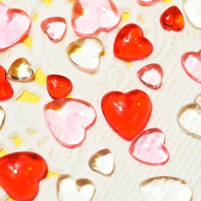 Jerry Clear Heart Parts (4 Colors) Nail Parts Deco Parts Nail Art Korean Nails