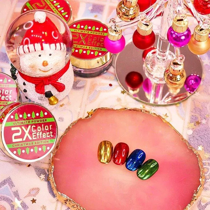 2X アルティメイト パウダー クリスマスシリーズ (4色) ネイルパーツ デコパーツ ネイルアート 韓国ネイル