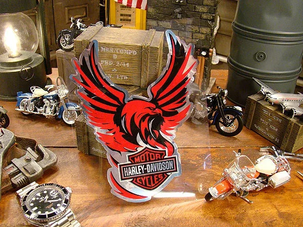 ハーレーダビッドソン ステッカーシート (レッドイーグル) Lサイズ アメリカン雑貨 アメリカ雑貨 グッズ HARLEY DAVIDSON おしゃれ かっこいい バイク バイカー ブランド ガレージ