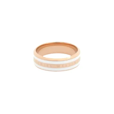 ダニエルウェリントン DANIEL WELLINGTON Emalie Ring Satin White RG 60 リング アクセサリー 指輪 DW00400045 レディース メンズ ローズゴールド ホワイト
