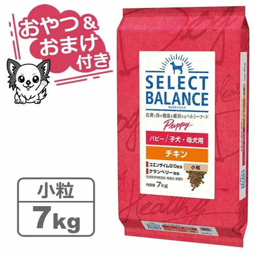 【クーポン配布中】【おやつ&おまけ付き♪】セレクトバランス パピー チキン 小粒 7kg 子犬・母犬用 【Select Balance セレクト・バランス (子犬用)】