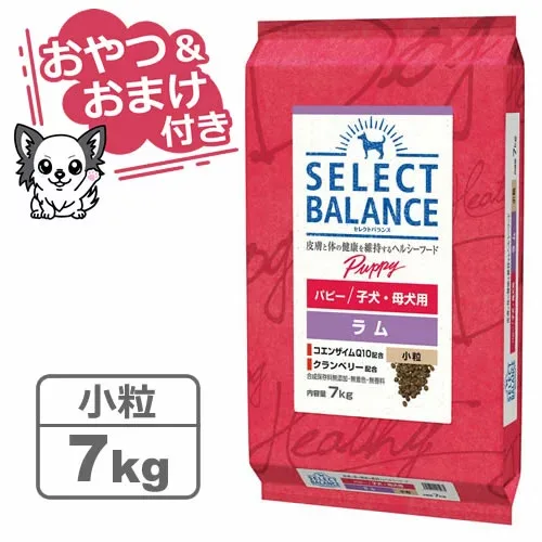 【クーポン配布中】【おやつ&おまけ付き♪】セレクトバランス パピー ラム 小粒 7kg 子犬・母犬用 【Select Balance セレクト・バランス (子犬用)】