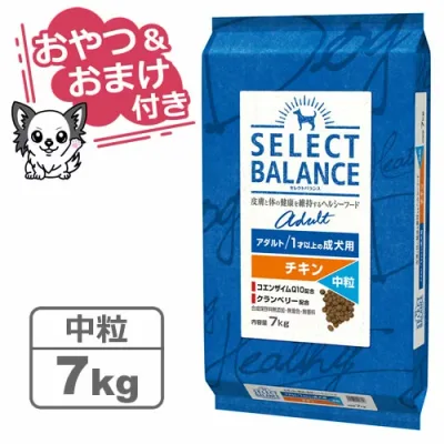 【クーポン配布中】【おやつ&おまけ付き♪】セレクトバランス アダルト チキン【中粒】7kg 1才以上の成犬用【Select Balance セレクト・バランス (成犬用)】
