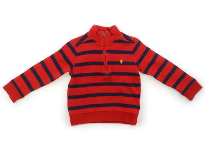 ポロラルフローレン POLO RALPH LAUREN ジップアップトレーナー 100 男の子 レッド・ネイビーボーダー 子供服 ベビー服 キッズ アウトレット ユーズド 【中古】キッズ・ベビー・マタニティ