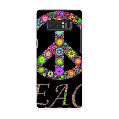SC-01K Galaxy Note8 ギャラクシー ノートエイト sc01k docomo ドコモ スマホ カバー ケース スマホケース スマホカバー PC ハードケース 花 フラワー ピース マーク ユニーク 007729