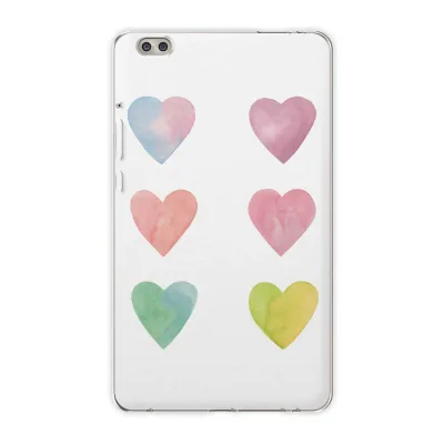 dtab compact d-02k docomo dタブ 用 タブレット ケース タブレット カバー TPU ソフトケース 014066 ハート カラフル