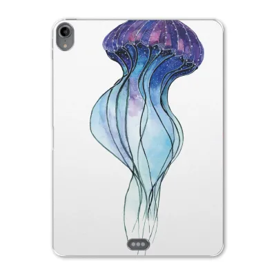 iPad Pro 12.9 第3世代 2019年版 用 ケース ソフト TPUケース A1876 A2014 A1895 対応 タブレットケース タブレットカバー 018997 イラスト クラゲ