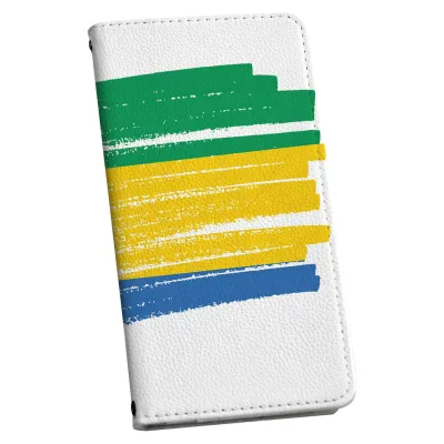 Galaxy S22 SC-51C / SCG13 共通対応 専用 ケース カバー 手帳型 マグネット式 ピタッと閉まる レザーケース sc51c カード収納 ポケット igcase 018451 国旗 gabon ガボン