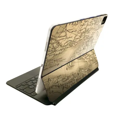 Magic Keyboard 12.9インチ iPad Pro(第4世代、第5世代、第6世代)対応 apple アップル アイパッド 全面スキンシール フル 前面 背面 保護シール 人気 地図 外国 国名 010250