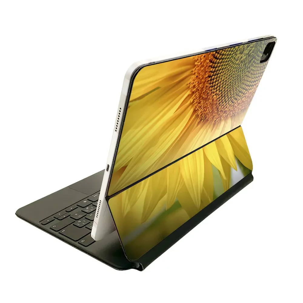 Magic Keyboard 12.9インチ iPad Pro(第4世代、第5世代、第6世代)対応 apple アップル アイパッド 全面スキンシール フル 前面 背面 保護シール 人気 023602 花 フラワー ひまわり