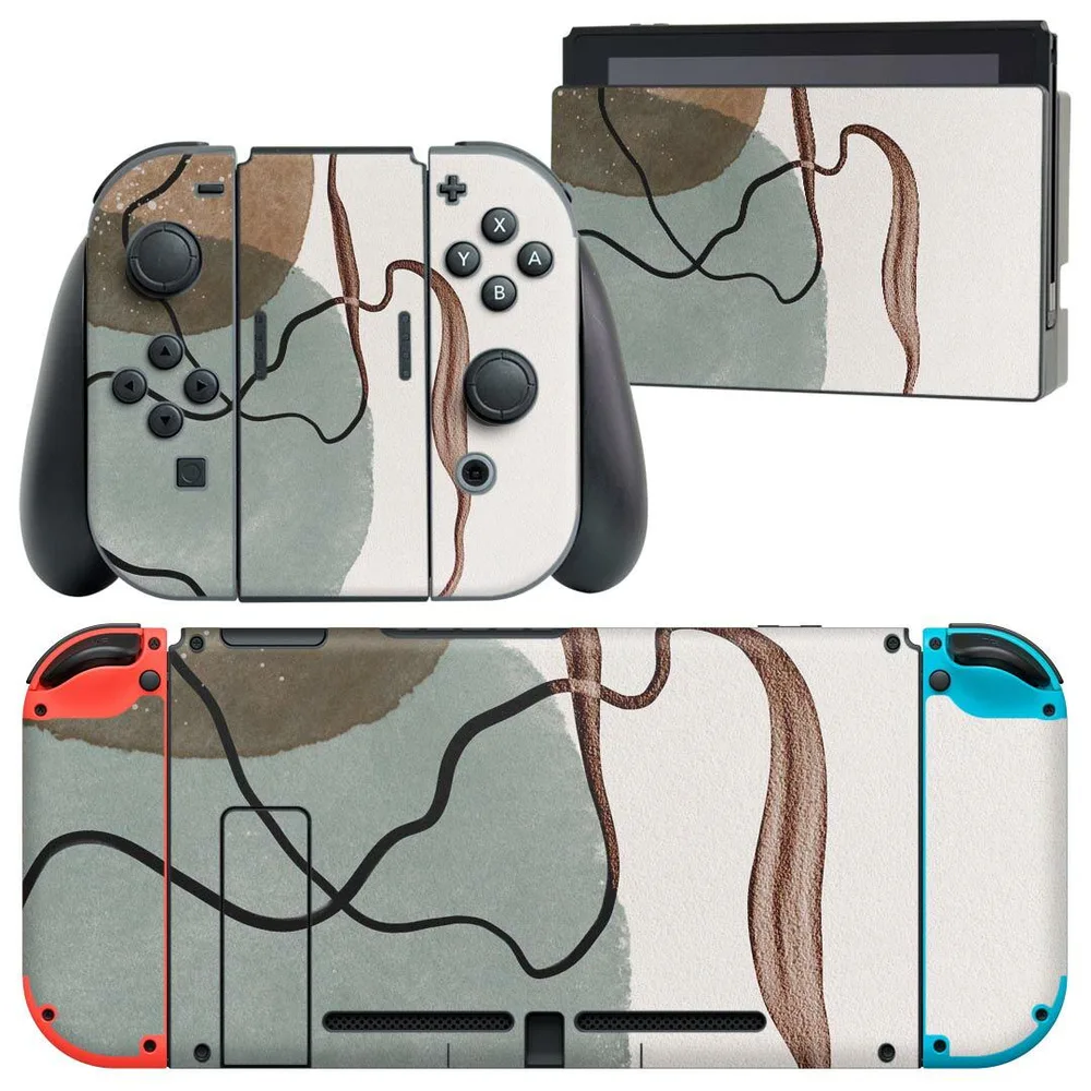 igsticker Nintendo Switch 用 デザインスキンシール 任天堂 ニンテンドー スイッチ 専用 本体ドック Joy-Con Joycon ジョイコン 専用 ゲーム機 カバー アクセサリー フィルム ステッカー 023651 柄 模様 ニュアンス