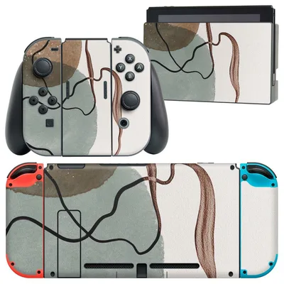 igsticker Nintendo Switch 用 デザインスキンシール 任天堂 ニンテンドー スイッチ 専用 本体ドック Joy-Con Joycon ジョイコン 専用 ゲーム機 カバー アクセサリー フィルム ステッカー 023651 柄 模様 ニュアンス