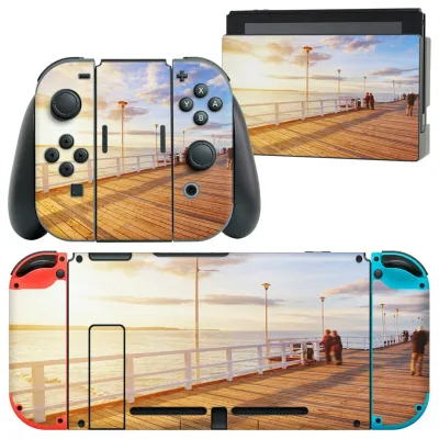 igsticker Nintendo Switch 用 デザインスキンシール 任天堂 ニンテンドー スイッチ 専用 本体ドック Joy-Con Joycon ジョイコン 専用 ゲーム機 カバー アクセサリー フィルム ステッカー 009370 風景 空 写真