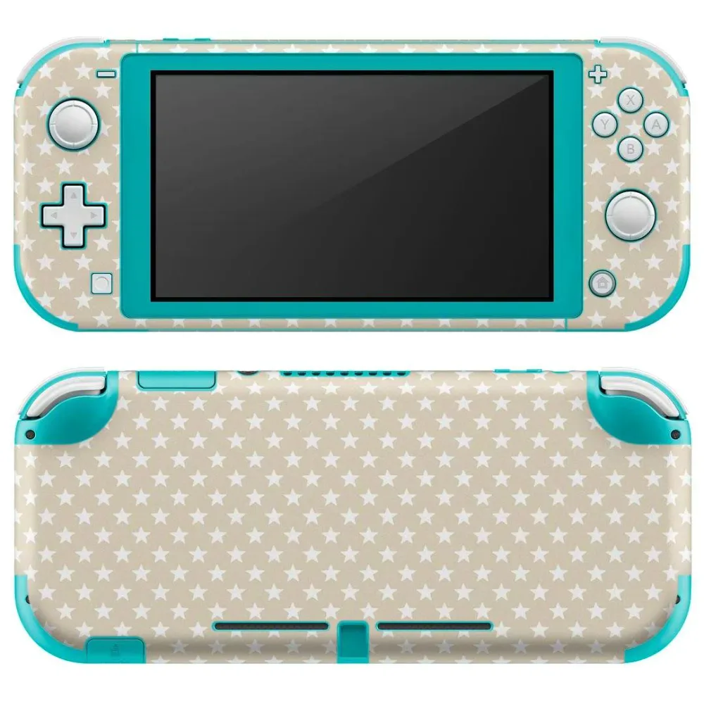 igsticker Nintendo Switch Lite 専用 デザインスキンシール 全面 ニンテンドー スイッチ ライト 専用 ゲーム機 カバー アクセサリー フィルム ステッカー エアフリー 005173 ベージュ 星 柄
