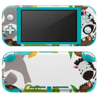 igsticker Nintendo Switch Lite 専用 デザインスキンシール 全面 ニンテンドー スイッチ ライト 専用 ゲーム機 カバー アクセサリー フィルム ステッカー エアフリー 009781 動物 サファリ キャラクター