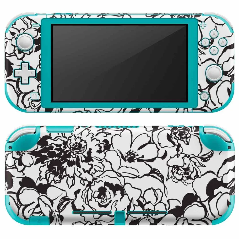 igsticker Nintendo Switch Lite 専用 デザインスキンシール 全面 ニンテンドー スイッチ ライト 専用 ゲーム機 カバー アクセサリー フィルム ステッカー エアフリー 010671 花 エレガント