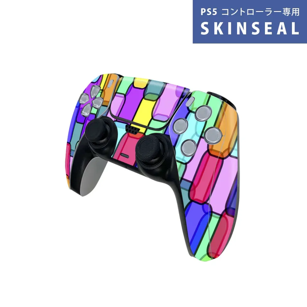 PS5用 ワイヤレスコントローラー 専用 スキンシール おしゃれなスキンシール 貼るだけでかんたんドレスアップ 気軽に着せ替えが楽しめるデザインステッカー