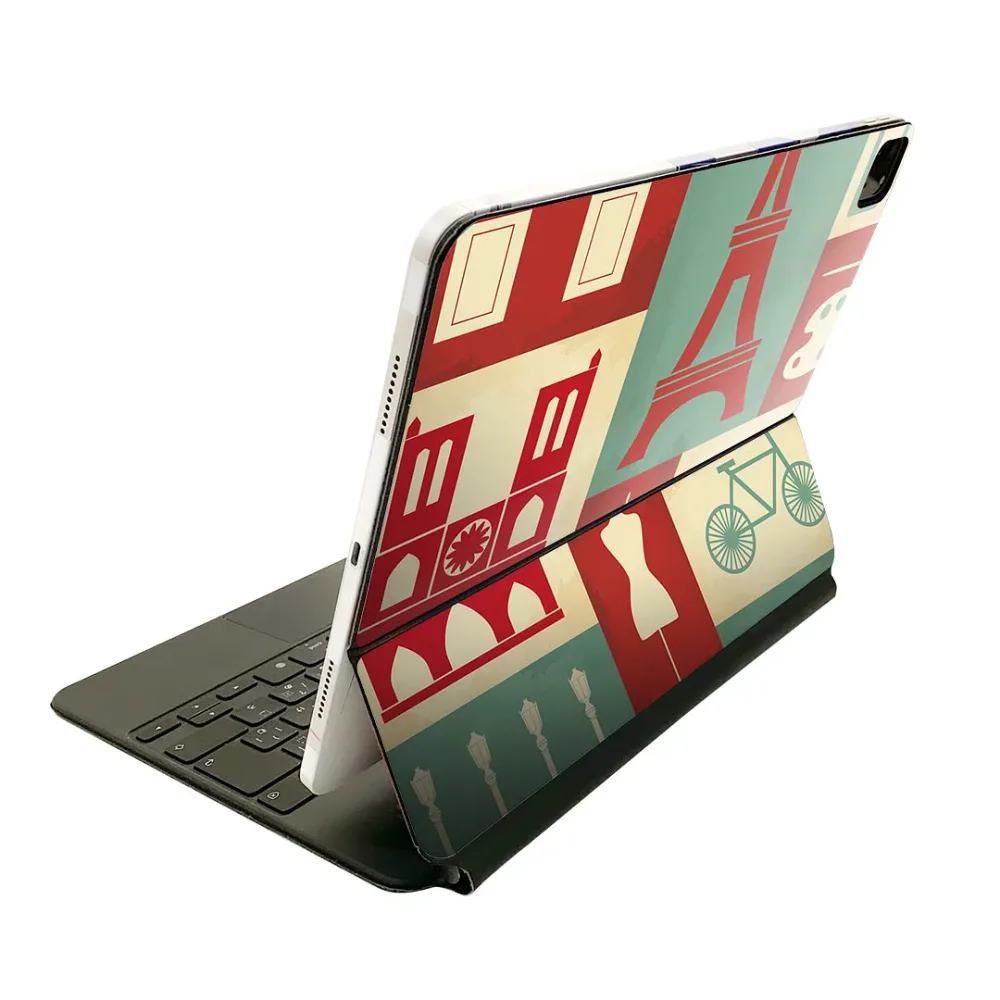 Magic Keyboard 用 スキンシール 11インチ iPad Pro用 第1-4世代 iPad Air 第4-5世代 対応 全面スキンシール フル 前面 背面 保護シール 人気 004830 外国 イラスト