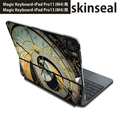 マジックキーボード 用 スキンシール 11インチ 13インチ iPad Pro11(M4) iPad Pro13(M4)用 2024年発売 第5世代 Magic Keyboard 対応 前面 背面 保護シール 人気 写真 時計 006276