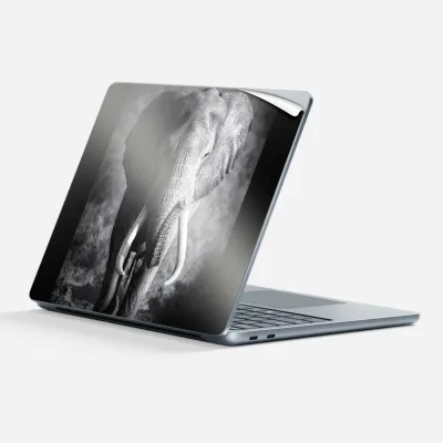 Surface Laptop 7th Generation 13 Inch Skin Seal Full Back Bottom Sticker Protective Seal Character Cute 001211 Elephant Animal Monochrome
