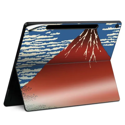 Surface Pro 12 インチ (2025) 用 スキンシール 全面スキンシール フル SurfacePro12 用 背面 底 ステッカー 保護シール 高品質再剥離性シート キャラクター かわいい 023396 女性 顔 人物 015667 日本 富士山