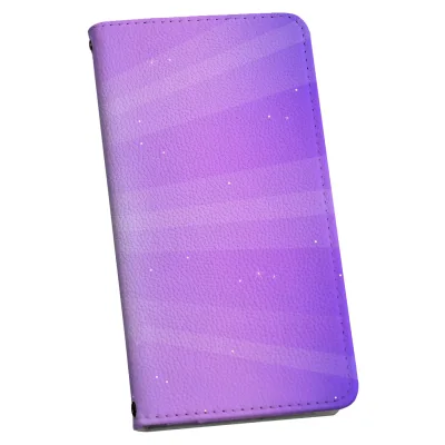 Xperia 10 VII 用 スマホカバー SO-52F / SOG16 / XQ-FE44 共通対応 ケース カバー 手帳型 マグネット式 ピタッと閉まる レザーケース カード収納 ポケット 002029 シンプル 紫