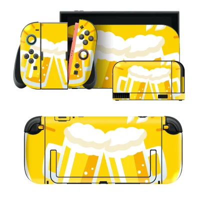 igsticker Nintendo Switch 2 用 スキンシール 本体・ドック・Joy-Con 2 対応 4面セット きせかえ 保護 ビール お酒 014114