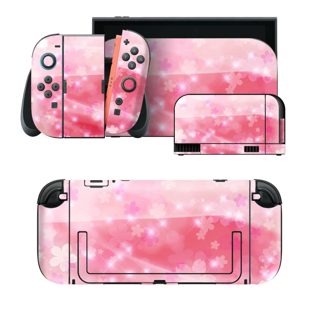 igsticker Nintendo Switch 2 用 スキンシール 本体・ドック・Joy-Con 2 対応 4面セット きせかえ 保護 桜 光 000817