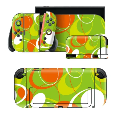 igsticker Nintendo Switch 2 用 スキンシール 本体・ドック・Joy-Con 2 対応 4面セット きせかえ 保護 模様 緑 004289