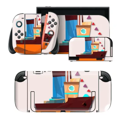 igsticker Nintendo Switch 2 用 スキンシール 本体・ドック・Joy-Con 2 対応 4面セット きせかえ 保護 船 イラスト ヨット 022998