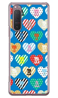カラフルハート ブルー (クリア) Xperia 5 II SOG02・A002SO・SO-52A・XQ-AS42 au・SoftBank・docomo・MVNOスマホ(SIMフリー端末) Coverfull xperia 5 II ケース xperia 5 II カバー 5 II ケース 5 II カバー エクスペリア5 II ケース ケース 送料無料