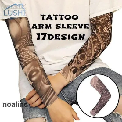 タトゥースリーブ アームカバー 男女兼用 レディース メンズ 入れ墨風 刺青風 Tattoo風 日焼け予防 紫外線対策 伸縮性