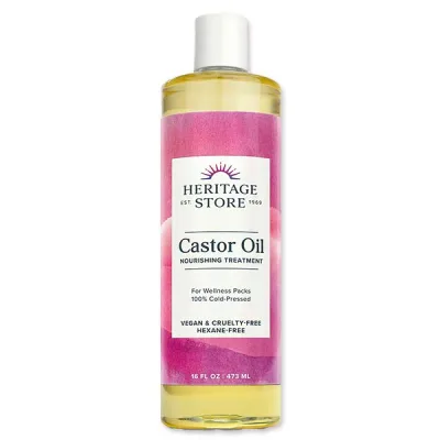 HERITAGE STORE キャスターオイル ヘキサンフリー 473ml(16floz) ヘリテージストア Castor Oil Hexane-Free 16floz 480ml