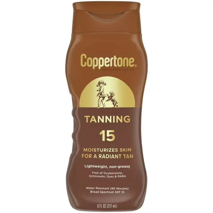 コパトーン タンニング 日焼け止めローション SPF15 237ml Coppertone Tanning Sunscreen Lotion, SPF 15 Broad Spectrum Sunscreen, 8 fl oz 【お取り寄せ商品】