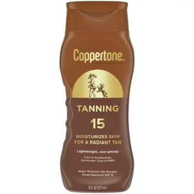 コパトーン タンニング 日焼け止めローション SPF15 237ml Coppertone Tanning Sunscreen Lotion, SPF 15 Broad Spectrum Sunscreen, 8 fl oz 【お取り寄せ商品】