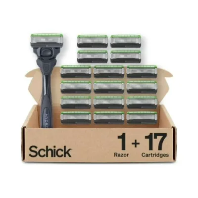 シック ハイドロ センシティブ メンズ替刃式カミソリ 5枚刃 本体1本 替刃17個 Schick Hydro Sensitive Mens Razor Handle Plus 17 5-Blade Sensitive Razor Refill Cartridges 【お取り寄せ商品】