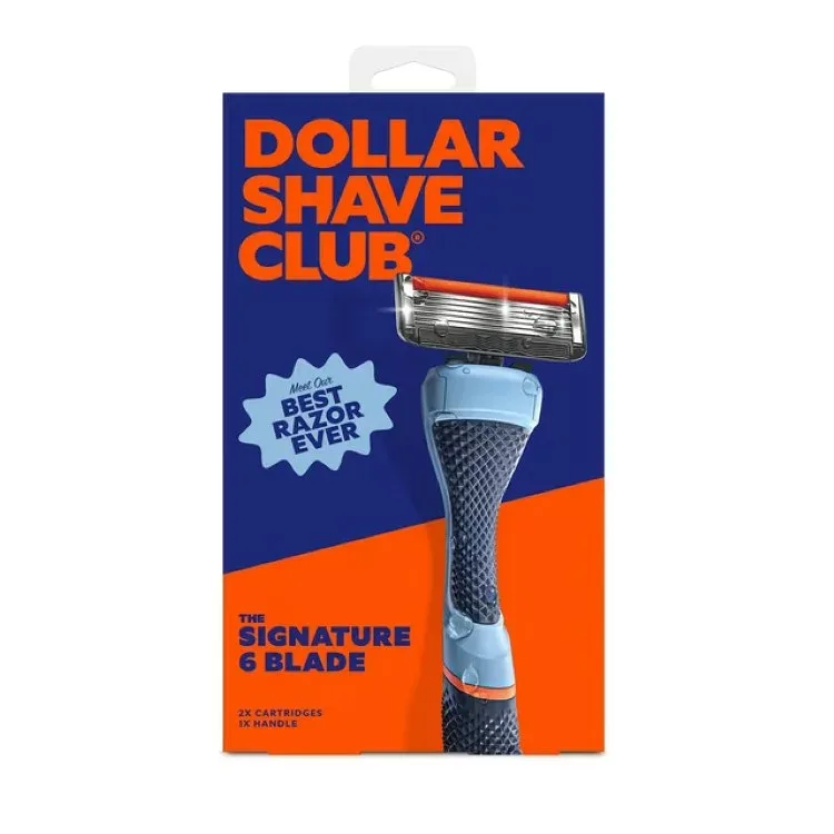 ダラーシェーブクラブ メンズカミソリ スターターセット 6枚刃 本体1本 替刃2個 Dollar Shave Club Men's Razor 6-Blade Starter Set 1 Handle, 2x 6-Blade 【お取り寄せ商品】