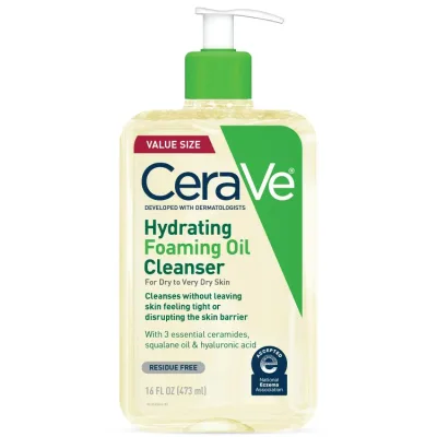 セラヴィ ハイドレーティング フォーミング オイル クレンザー デイリーフェイスウォッシュ 473ml CeraVe Hydrating Foaming Oil Cleanser, Daily Face Wash 16 fl oz 【お取り寄せ商品】