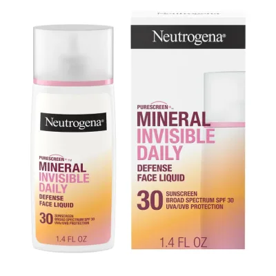 ニュートロジーナ インビジブルデイリーディフェンス ミネラルフェイスリキッド 41mL Neutrogena Invisible Daily Defense Mineral Face Liquid, 1.4 fl. oz 【お取り寄せ商品】