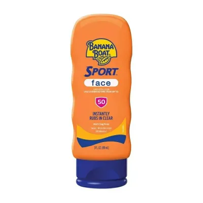 バナナボート スポーツ フェイス用日焼け止めローション SPF50 88ml Banana Boat Sport Sunscreen Lotion for Face, SPF 50, 3 fl oz 【お取り寄せ商品】