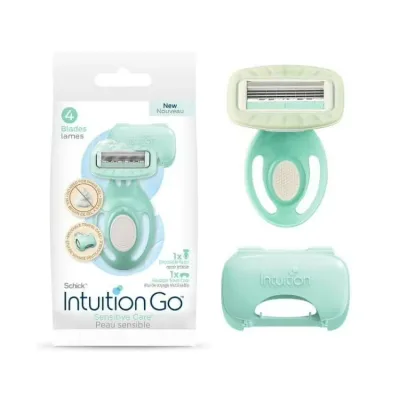 シック イントゥイション ゴー 敏感肌用 使い捨てカミソリ 1本 Schick Intuition Go Disposable Razor for Sensitive Skin, 1ct, Razors Sensitive Skin 【お取り寄せ商品】